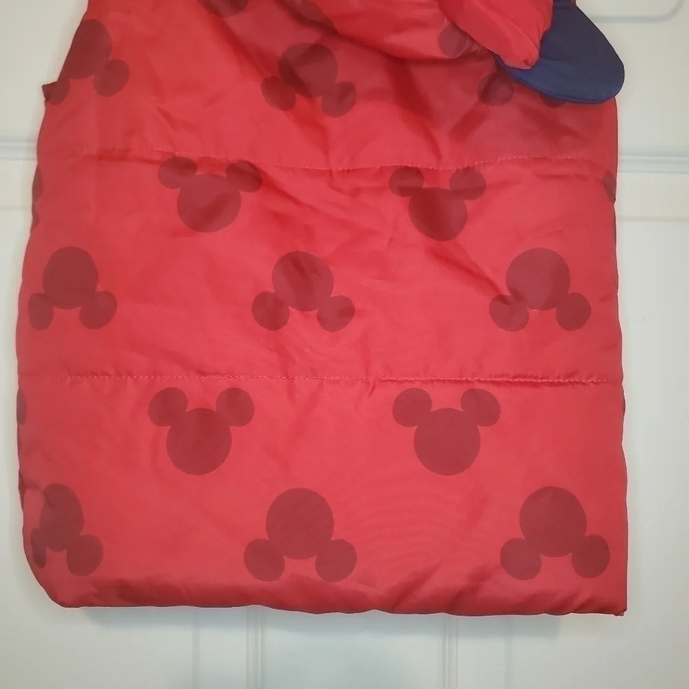 MINNIE MOUSE Red Hood with Ears and Bow Zip up Vest - 4T